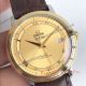  Grade AAA Replica Swiss De Ville Gold Diamond Roman Dial Brown Leather 39mm Omega Wristwatch (2)_th.jpg